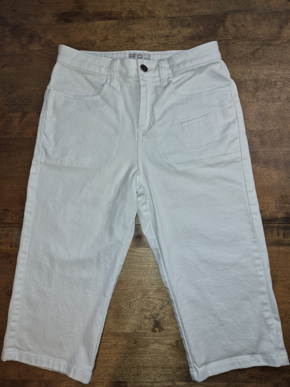 FDJ French Dressing Womens White 4 Olivia Pedal Pusher Capri Denim 5 Pkt